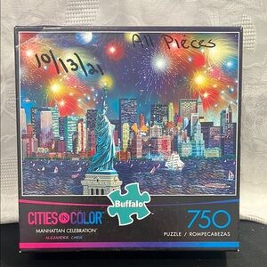 Buffalo games Cities In Color Manhattan Celebration 750 Piece Puzzle SALE🔴3/$25!